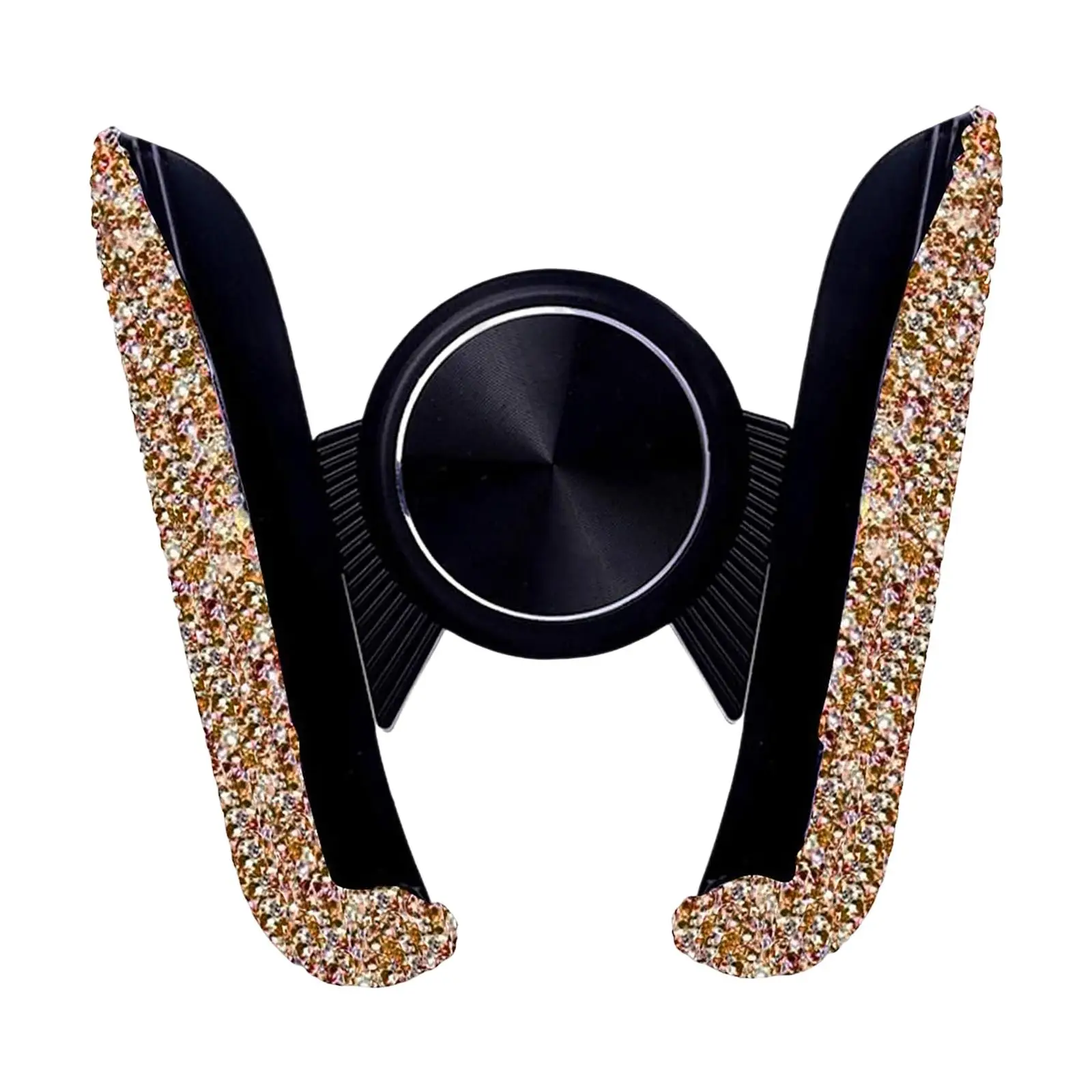 حامل هاتف السيارة المحمول الشمبانيا بلينغ حجر الراين قوس ABS البلاستيك قابل للتعديل تنفيس الهواء جبل للوحة القيادة #3