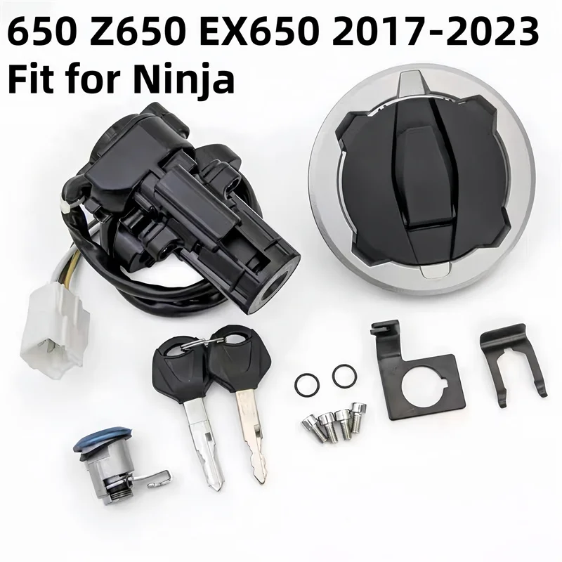 

Fit for 2017 - 2023 Kawasaki Ninja 650 Z650 EX650 Ignition Switch Fuel Gas Cap Seat Lock Key Set Ninja 650 2018 2019 2020 2021