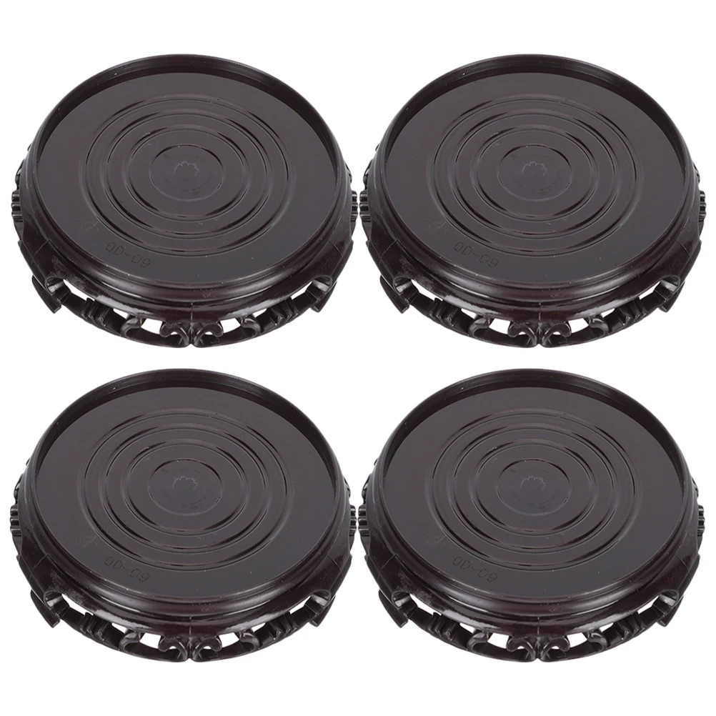 

4 Pcs Flower Pot Base Retro Vase Stand Plastic Plant Risers Vintage Home Decor Indoor Gardening Bonsai Holder Sturdy Durable