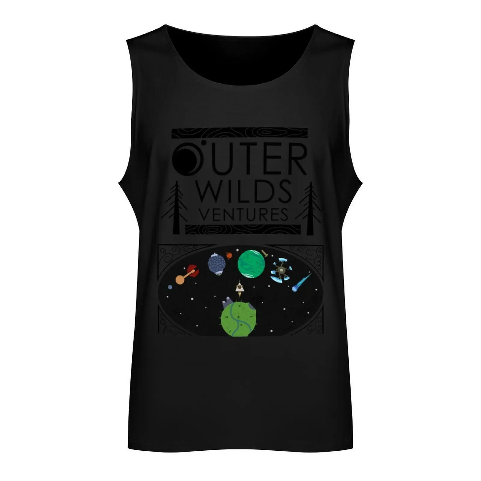 Outer Wilds Ventures Handbook Tank Top singlets for men Men's gym t-shirt gym clothing anime