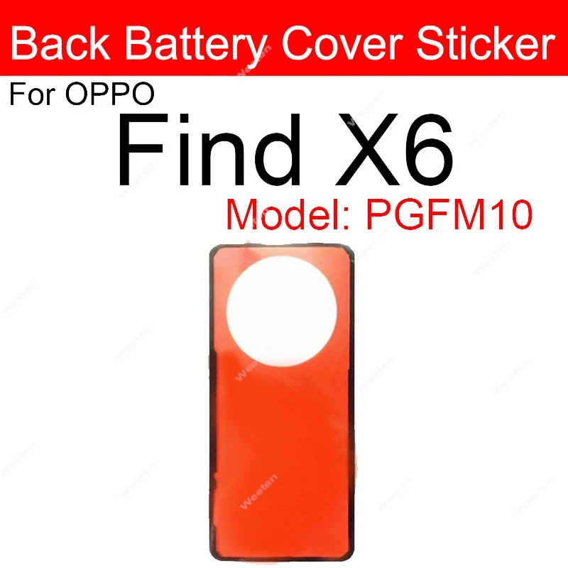 For OPPO Find X X2 X3 X5 X6 Pro Lite Neo Rear Battery Door Housing Cover Adhesive Back Battery Housing Cover Sticker Replacement