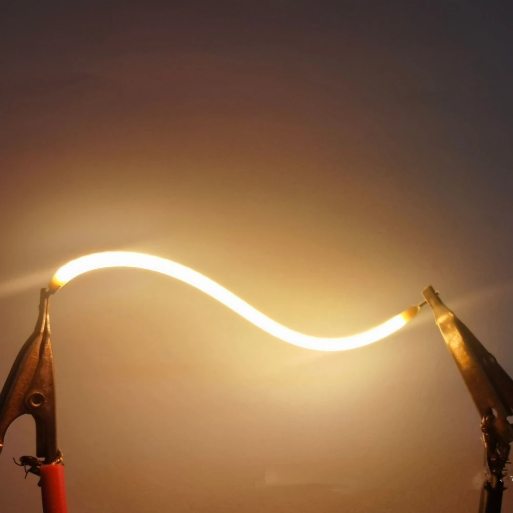 DC 3V Flexible COB LED-Diode 60MM 125MM 145MM 185MM 300MM 450MM Gelb/Rot/Blau/Grün/Weiß Edison-Glühbirnen-Teile LED-Filament