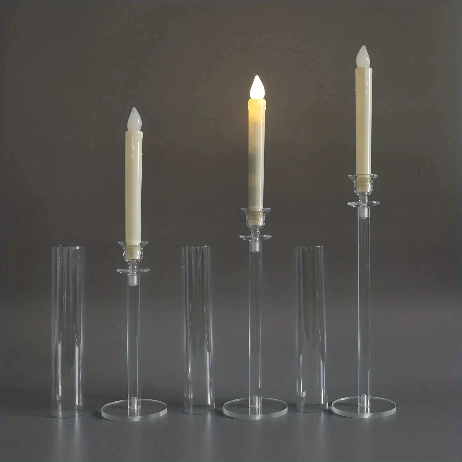 10er-Set = 30 Stück Kristall-Kerzenhalter, Acryl-Kerzenständer, Wegleiter-Kandelaber, Tischdekorationen, Hochzeits-Requisiten, Weihnachtsdekoration – Detail 4