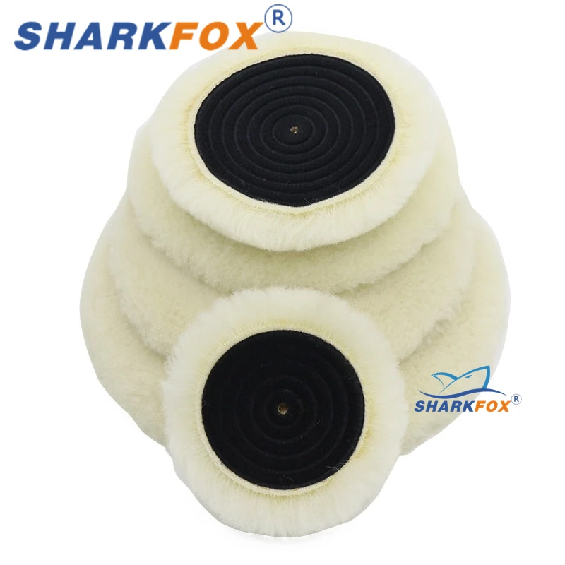 Sharkfox 4 Sizes 80-175mm 3M Wool Polishing Disc Car Waxing Polishing Buffing Car Paint Care Polisher Pads Auto Washing