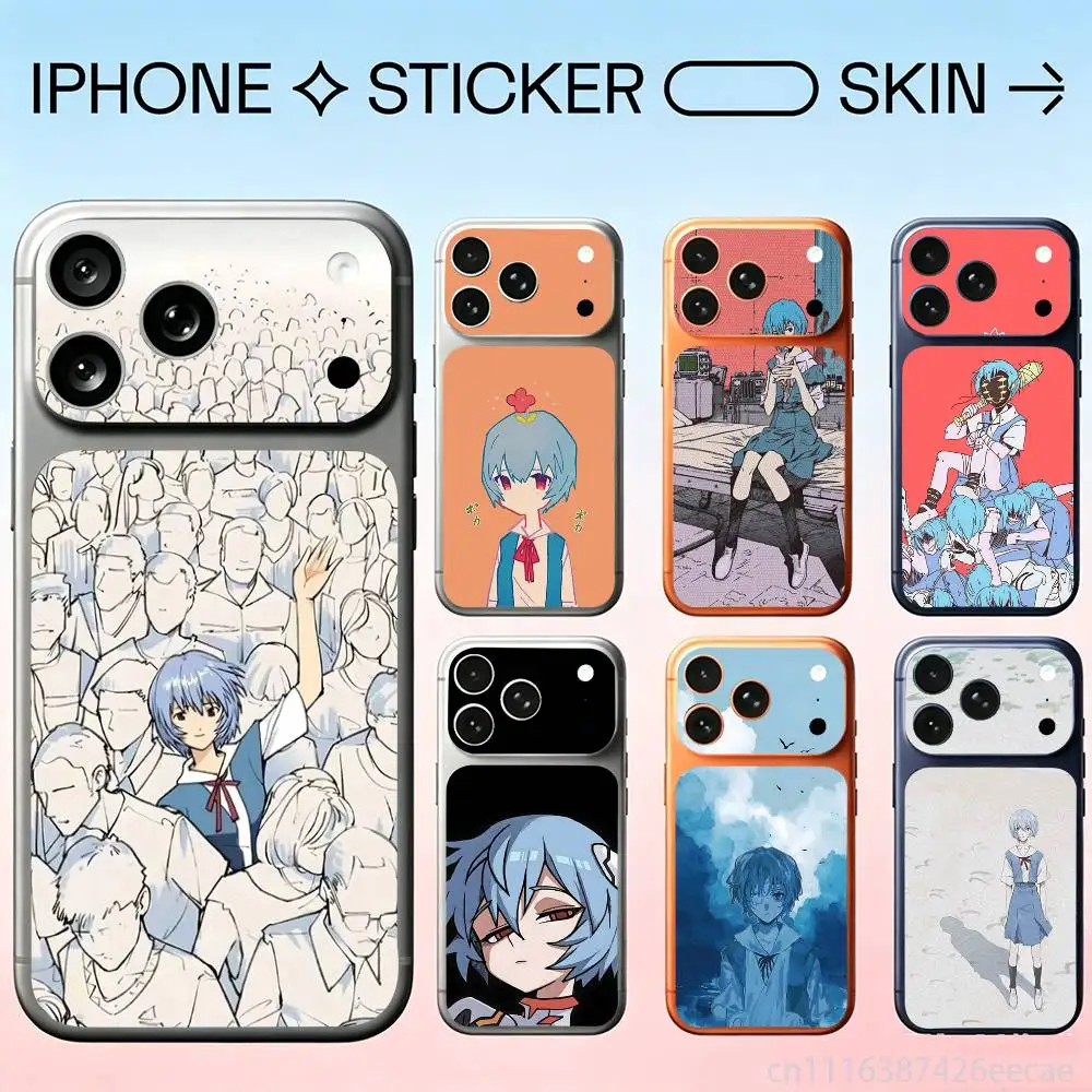 R-Rei A-Ayanami For Apple iPhone 17Pro,17Pro Max Battry Back Cover with Camera Decal Skin Rear Protective Sticker Film