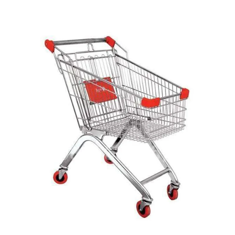 Carrello della spesa in acciaio del carrello della spesa del supermercato della spesa