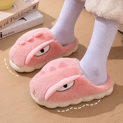 Pantofole di dinosauro per la casa in peluche unisex ciabatte da donna ciabatte rosa diapositive di pelliccia pantofole mute antiscivolo calde per interni invernali da uomo