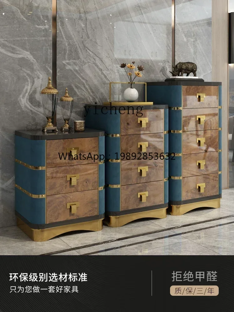 WW light luxury chest locker high-end bedroom storage drawer cabinet home accessories living room decoration