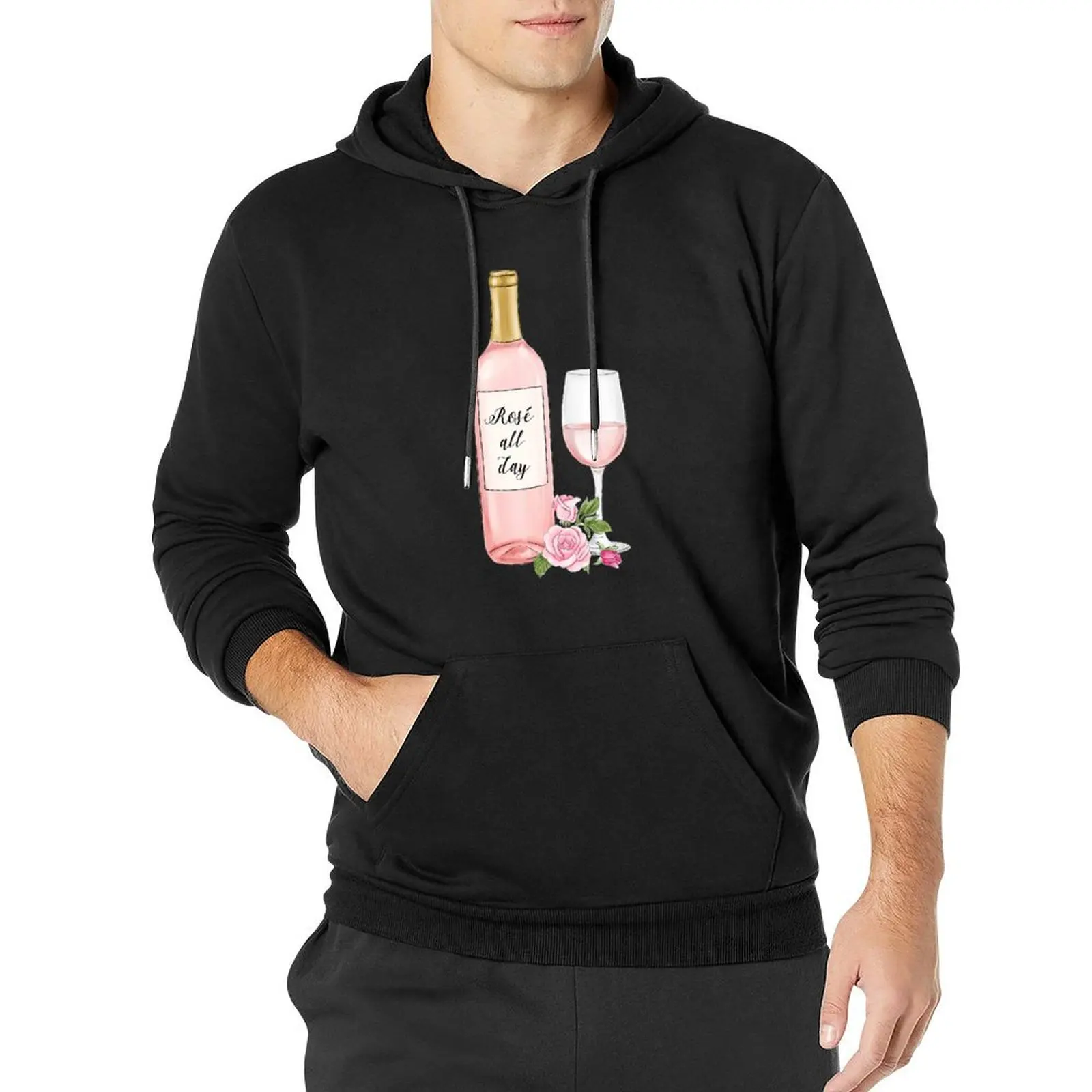 

rose all day Pullover Hoodie mens clothes new in hoodies & sweat-shirt