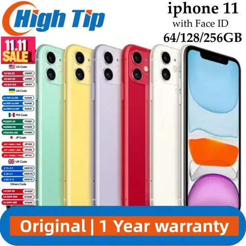 Apple iphone 11 Unlocked Original Used Cell phones 6.1" Liquid Retina Display 64/128/256GB LTE Mobile Phones Dual Camera A13