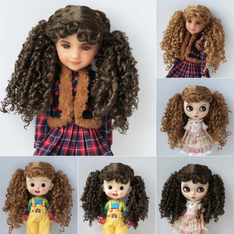 Jusuns JD741 1/6 1/4 1/3  Twins Long Curling Soft Synthetic mohair BJD Wigs  YOSD  MSD  SD DOD QBaby Blythes Doll accessories