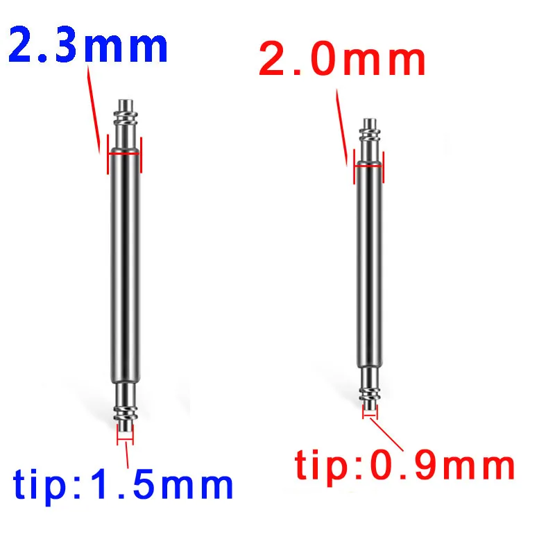FAT 2mm 2.3mm Stainless Steel Spring Bars for Garmin Fenix Thick Watch Strap Release Spring Pins 20mm 22mm 26mm