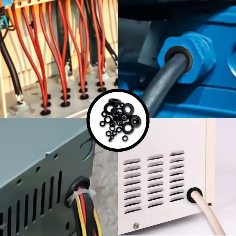 50 stücke/100 stücke M3-M20 Gummi Dichtung Öl Ringe Tülle Dichtungen Für Schützt Draht Kabel Loch Schutz Ringe shim Unterlegscheibe Hardware – Detail 6