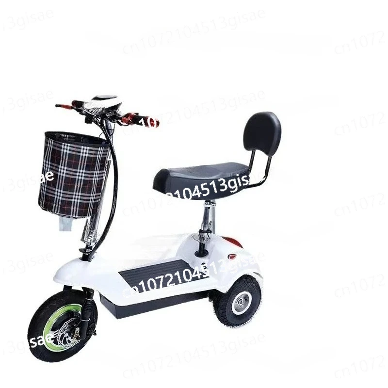 Adult Folding Battery Powered Small Three Wheeled Electric Tricycle, Textile Factory Mini Electric Tricycle
