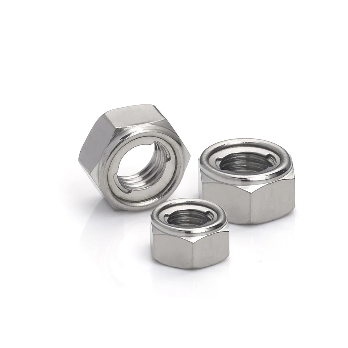 

304 SS Hexagonal Metal Locking Anti-Backing Anti-loosening Nut M3M4M5M6M8M10M12M14M16M18M20