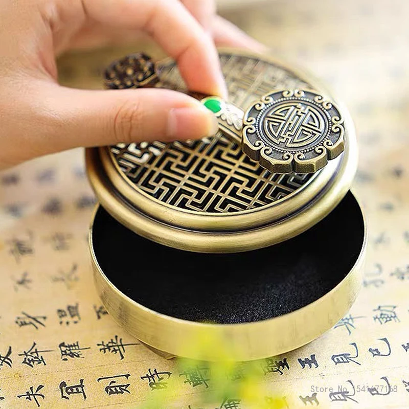 Chinese Style Incense Burner, Alloy Fragrance Stove, Retro Zen Decoration, Creative Craft, Home Indoor, Living Room, Tea Ceremon