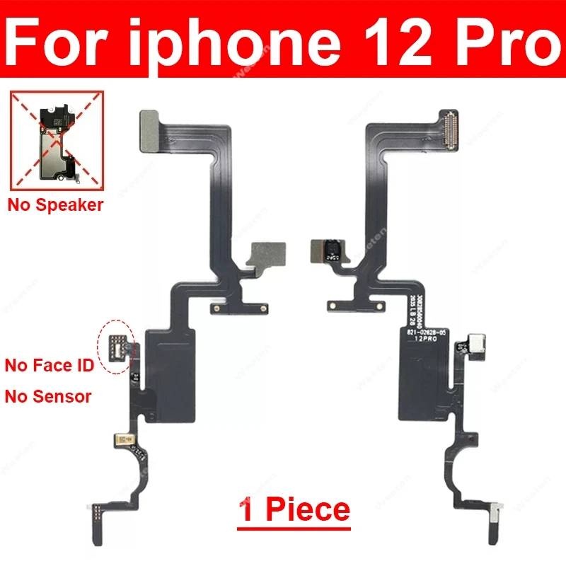 For iPhone X XR XS Max 11 12 13 Pro Max 12 13Mini Earpiece Flex Proximity Sensor Empty Flex Cable Without Earpiece Speaker