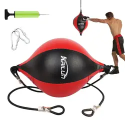 Quality PU Leather Boxing Punching Bag Pear Boxing Bag Inflatable Boxing Speed Bag Double End for Various Training Methods 