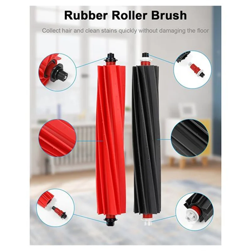 الترويج! فرشاة رئيسية لـ Roborock S8 Maxv Ultra G20S V20 P10S Pro P10S Pro Plus قطع غيار فرش قابلة للفصل ملحقات الأسطوانة