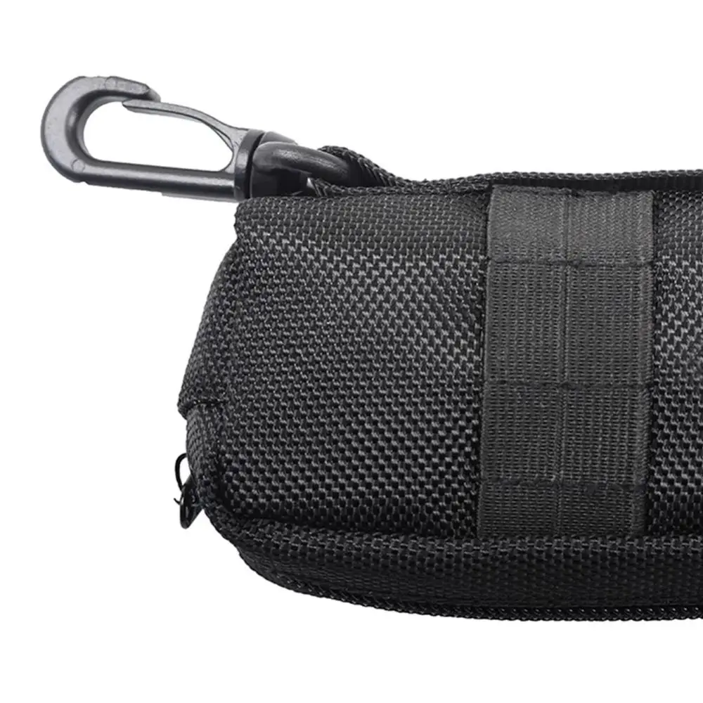 

Golf Tee Holder Golf Ball Pouch Storage Pocket Oxford Cloth Golf Small Waist Bag Black With Clip Golf Ball Holder Carry Pouch