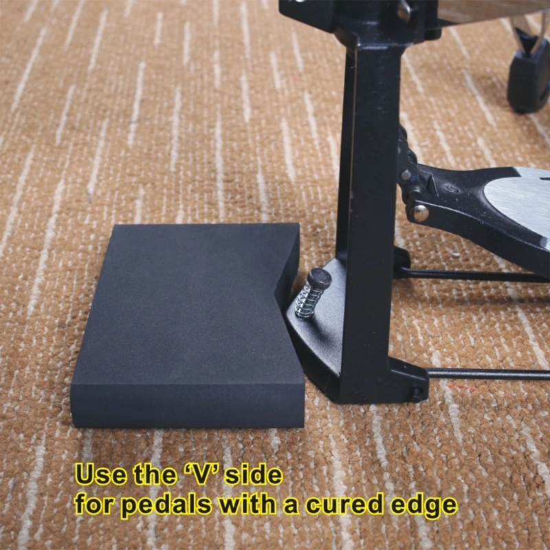 2Pcs Foam Drum Block Pedal Anchors System Stops Drum kits Nonslip Double Kick Pedal Block Drum Set Accessory Easy to Use - Image 4