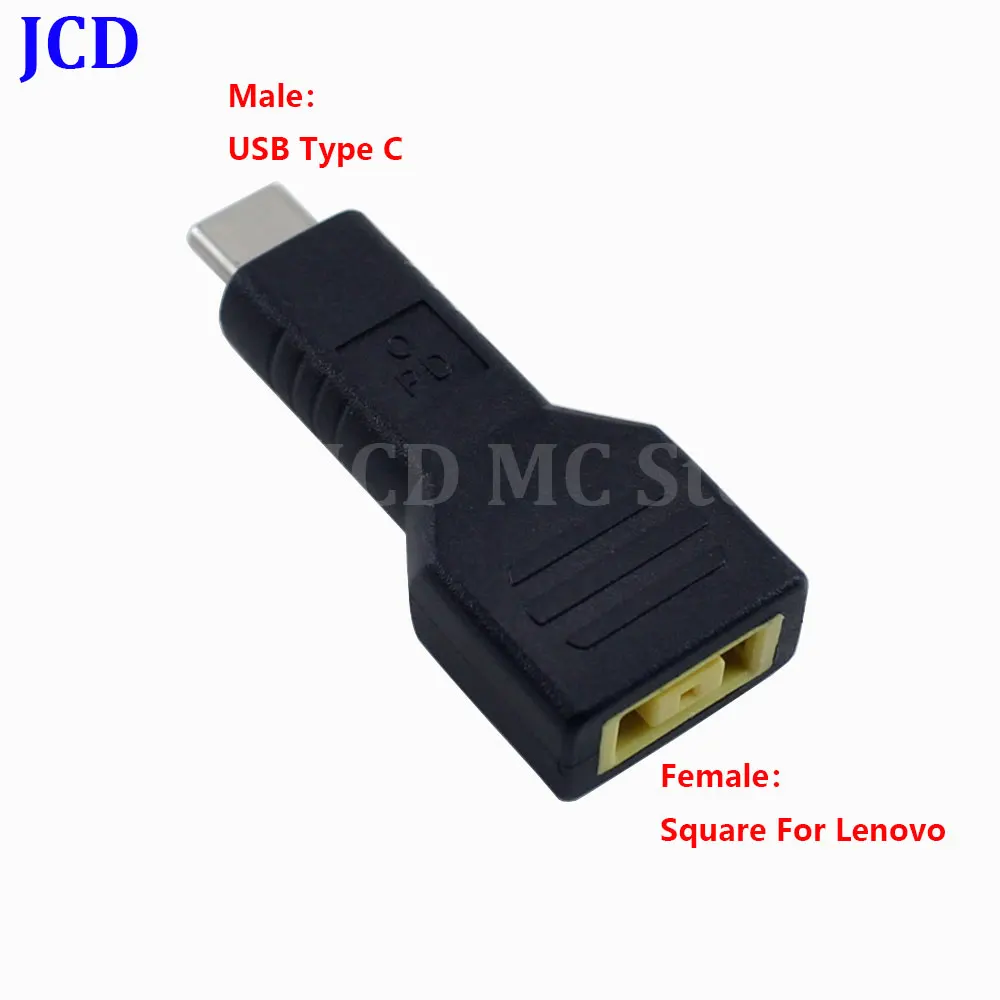 

1PC Big Square Female to USB Type C Male Plug PD Charger Power Adapter Conncetor For Lenovo Thinkpad