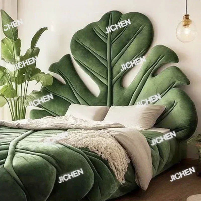 HG House غرفة نوم حديثة سرير مخملي لوح رأسي فاخر كبير حديث مزدوج سرير King Adults Princesse Camas De Dormitorio Furniture H #4