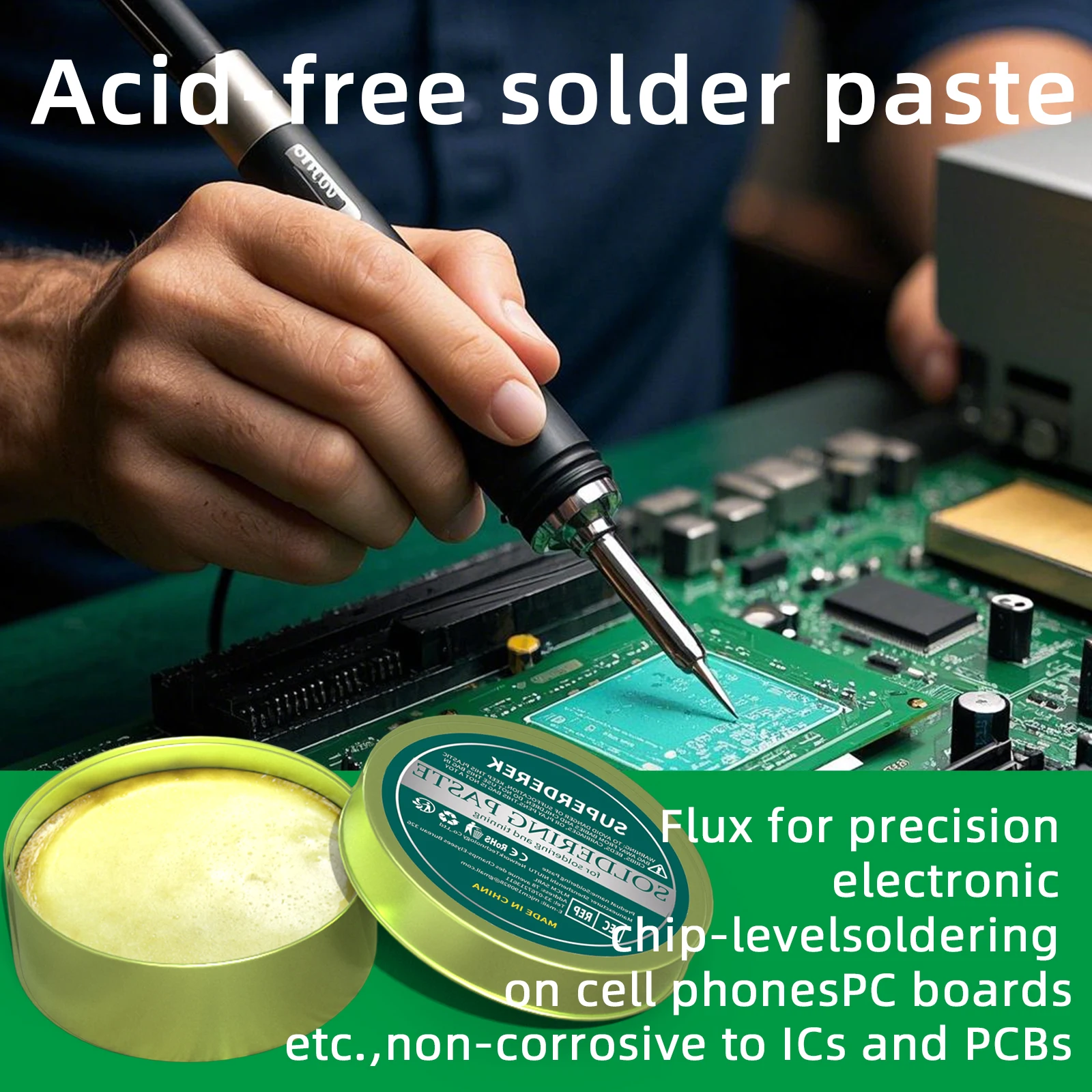 

Electronic LED SMD Soldering Repair Flux Soldering Paste Rosin Paste Flux Lead-free Easy To Soldering Iron Repair Flux