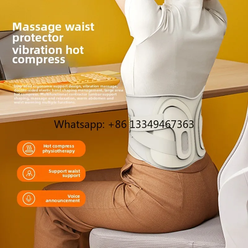 Back and Lumbar Waist Heating Massager Hot Compress Winter Warm Graphene Multifunctional Vibrating Belt Offers Back Protection