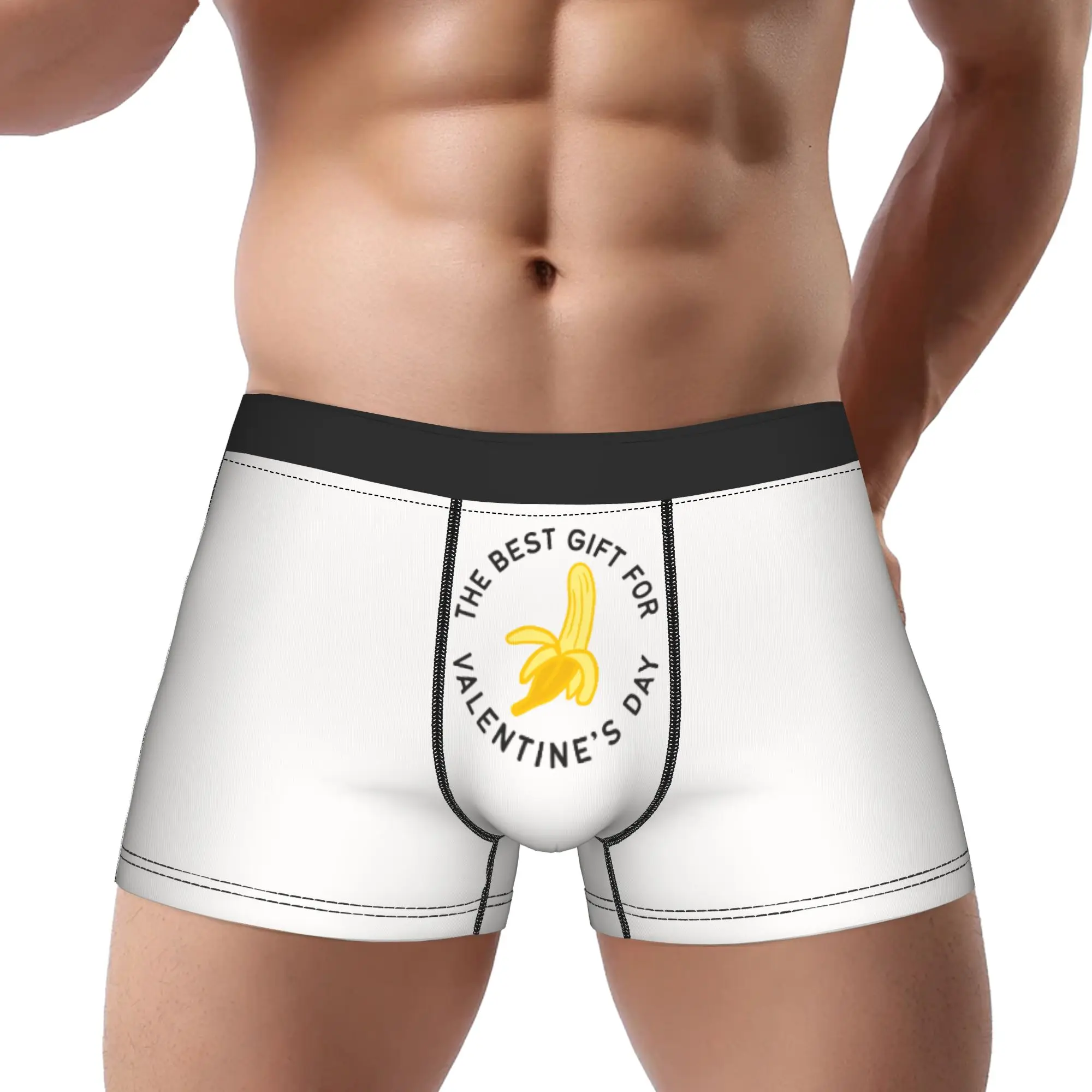 

The Best Gift For Valentine's Day Underwear Man Polyester Boxer Briefs Underpants Printed