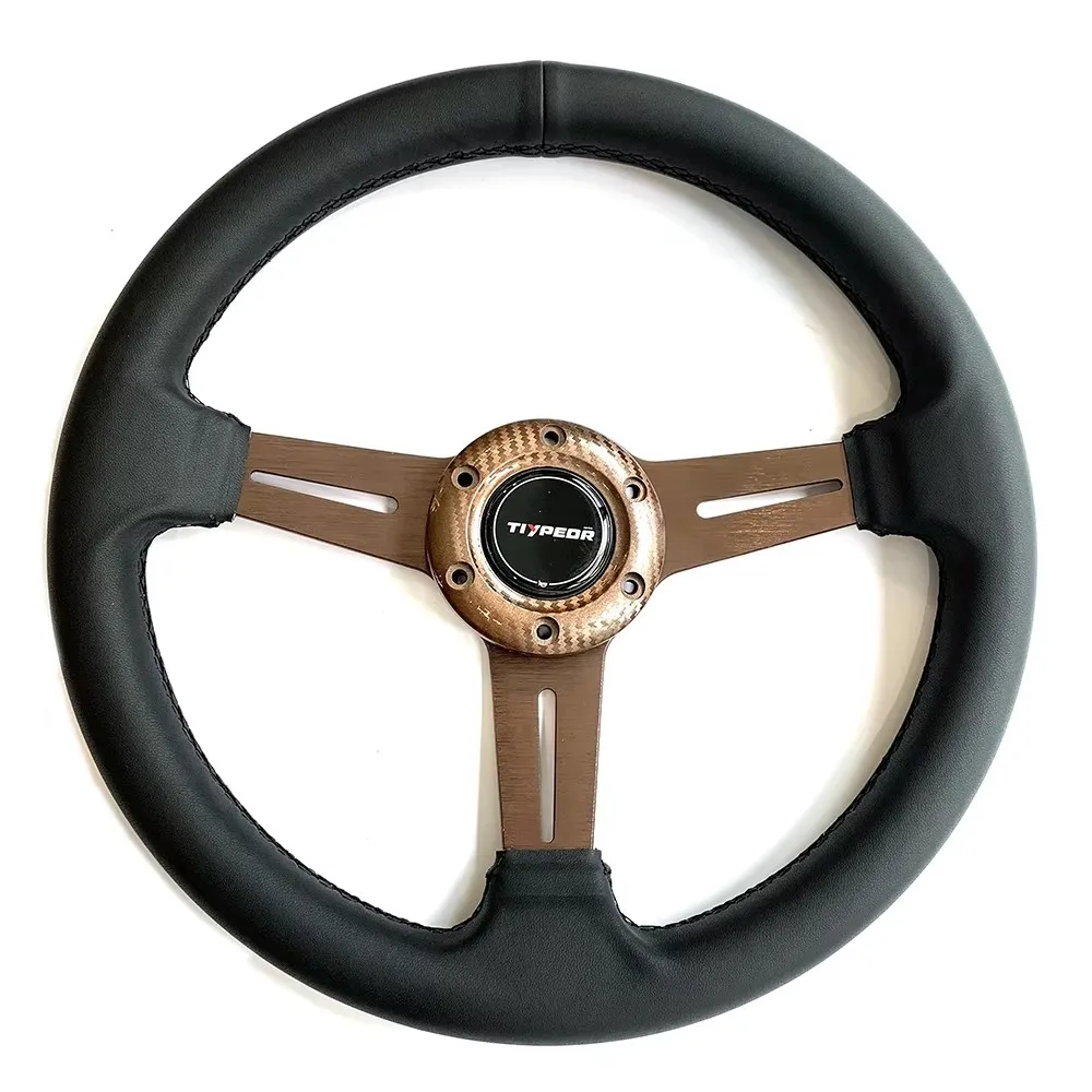 

Tiypeor classic Universal 350mm Black Edition Кожаный спортивный коричневый опорный руль