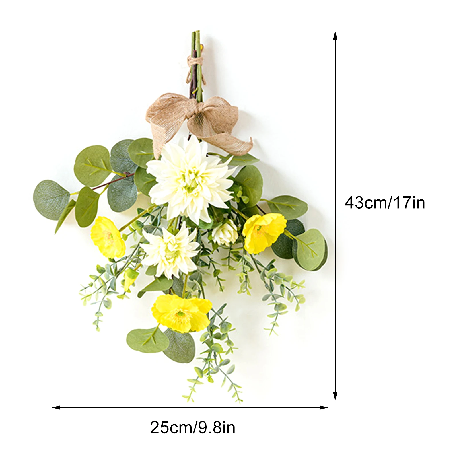 Artificial Hanging Poppy Bouquet Fake Tulips Silk Flowers Ornament Realistic Multicolor Home Decor Floral Pendant