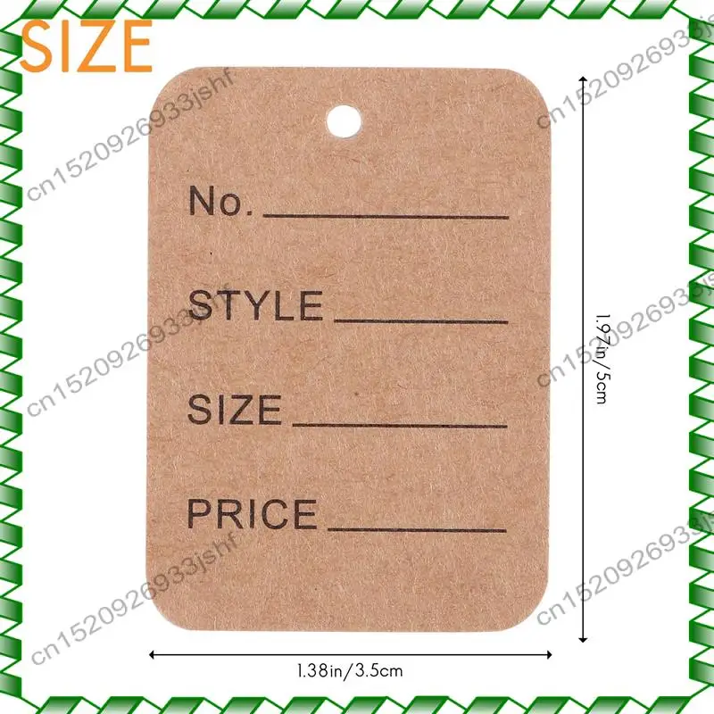 -BOFF 1000 قطعة من علامات الأسعار وسلسلة علامات التعليق، علامات الملابس لعلامات وضع علامات الملابس، علامات غير مقوية، علامات المتجر #6