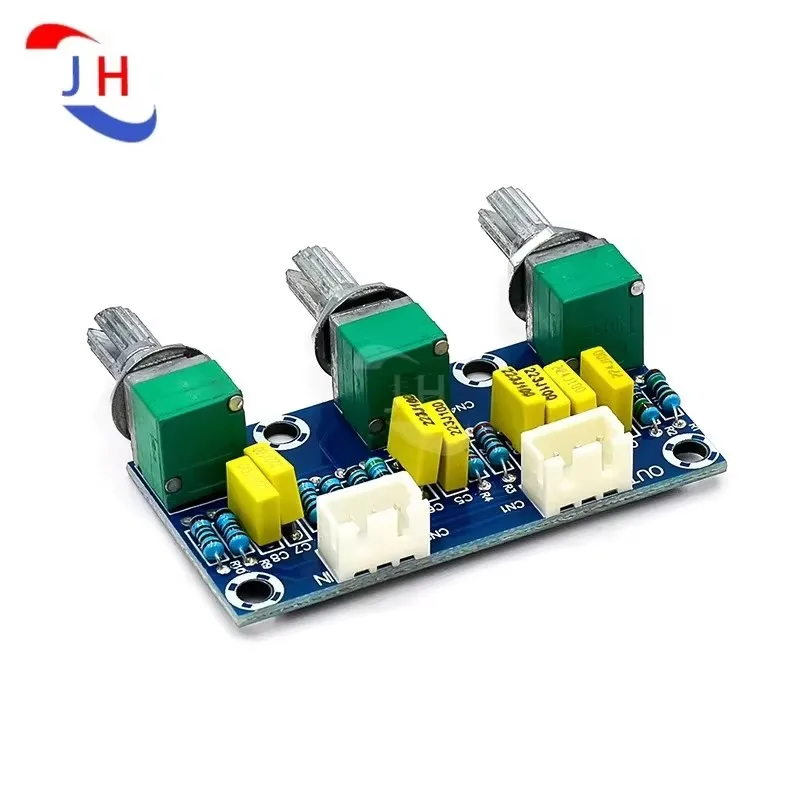 1PCS XH-M802 M802 Amplifier Board High and Low Voltage Mixer Tone Board Volume Control Subwoofer PCB Adjustment Amplificador