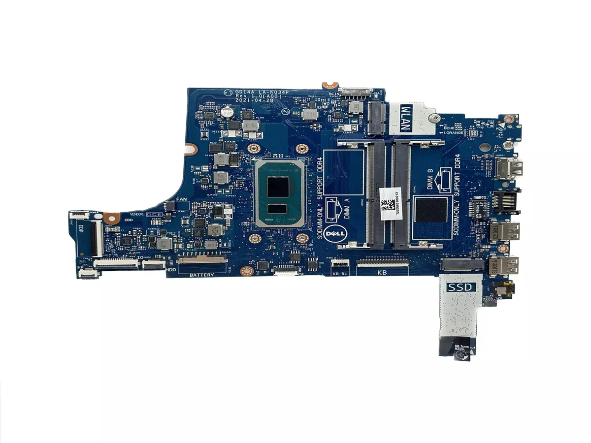 

CN-0GGCMJ 0GGCMJ For Vostro 3500 3501 Laptop Mainboard With CORE I5-1135G7 CPU LA-K034P