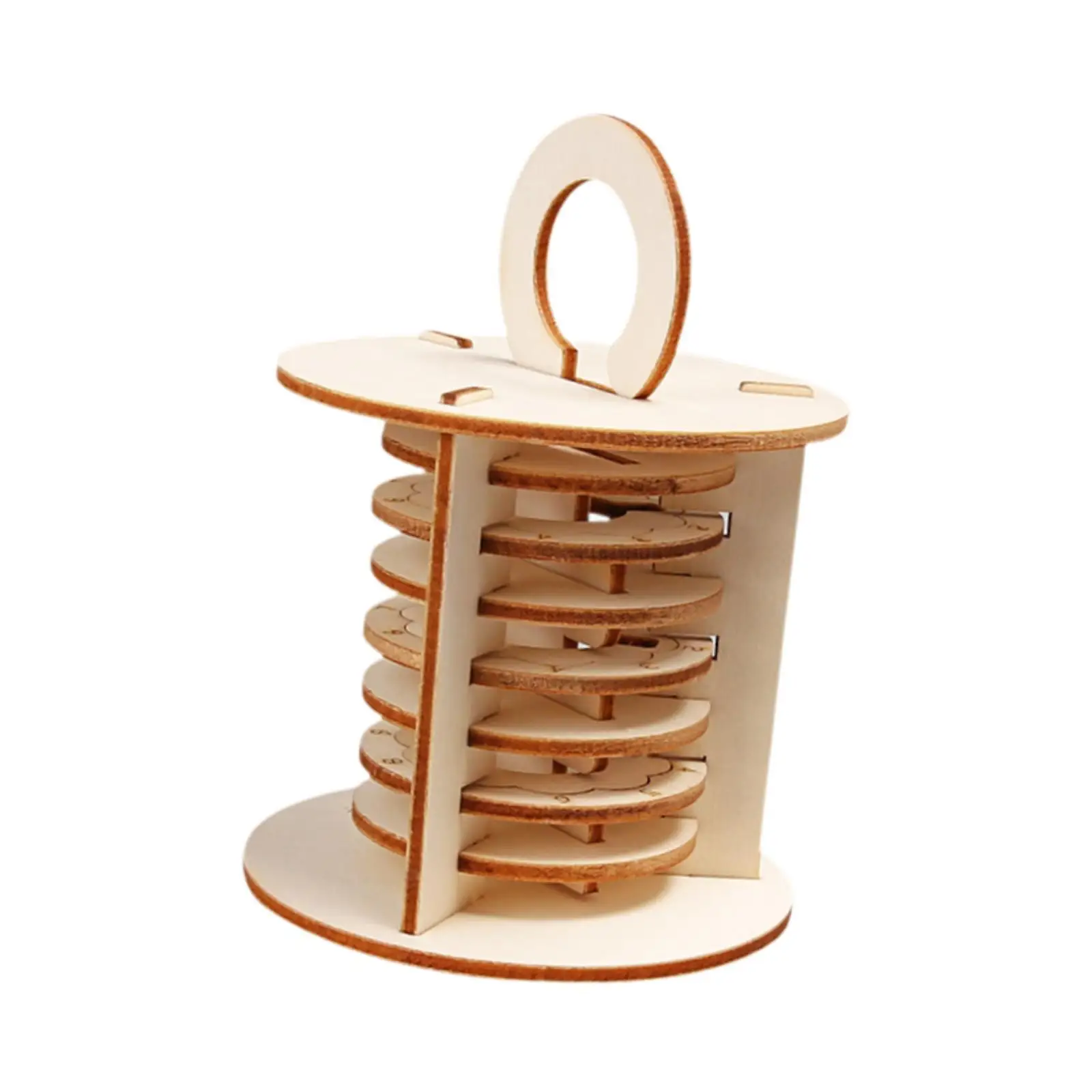 Baustein-Set aus Holz, Zahlenschloss-Modell-Set für Schule, Jungen und Mädchen