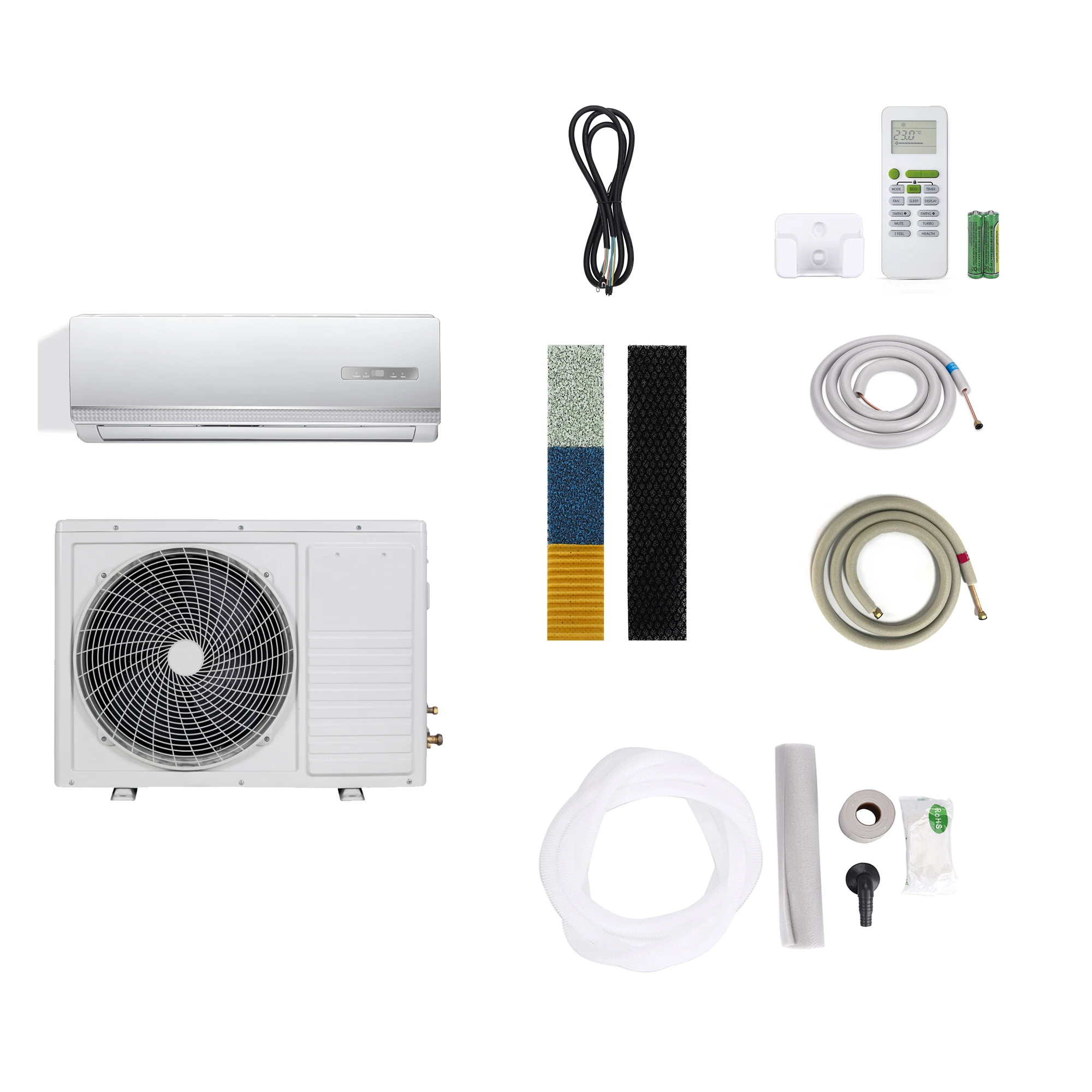 وحدة تيار متردد سبليت 28000 وحدة حرارية بريطانية R32 - مكيف هواء للتدفئة والتبريد (تقنية عاكس موفرة للطاقة، تشغيل فائق الهدوء)