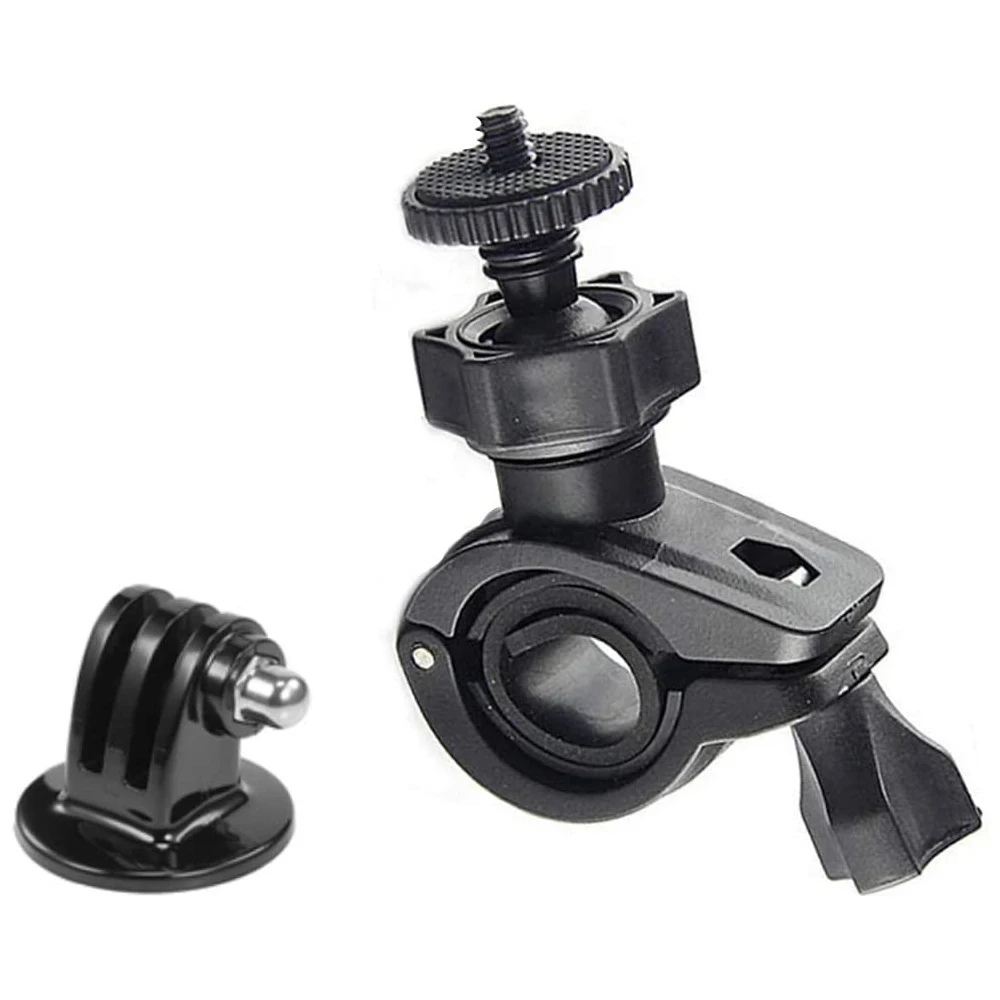 360 Degree Handlebar Clamp Mount Motorcycle Bike Pole Mount For GoPro Hero 12 11 10 9 8 7 DJI Action 3 4 Cameras Insta360 X3 X4