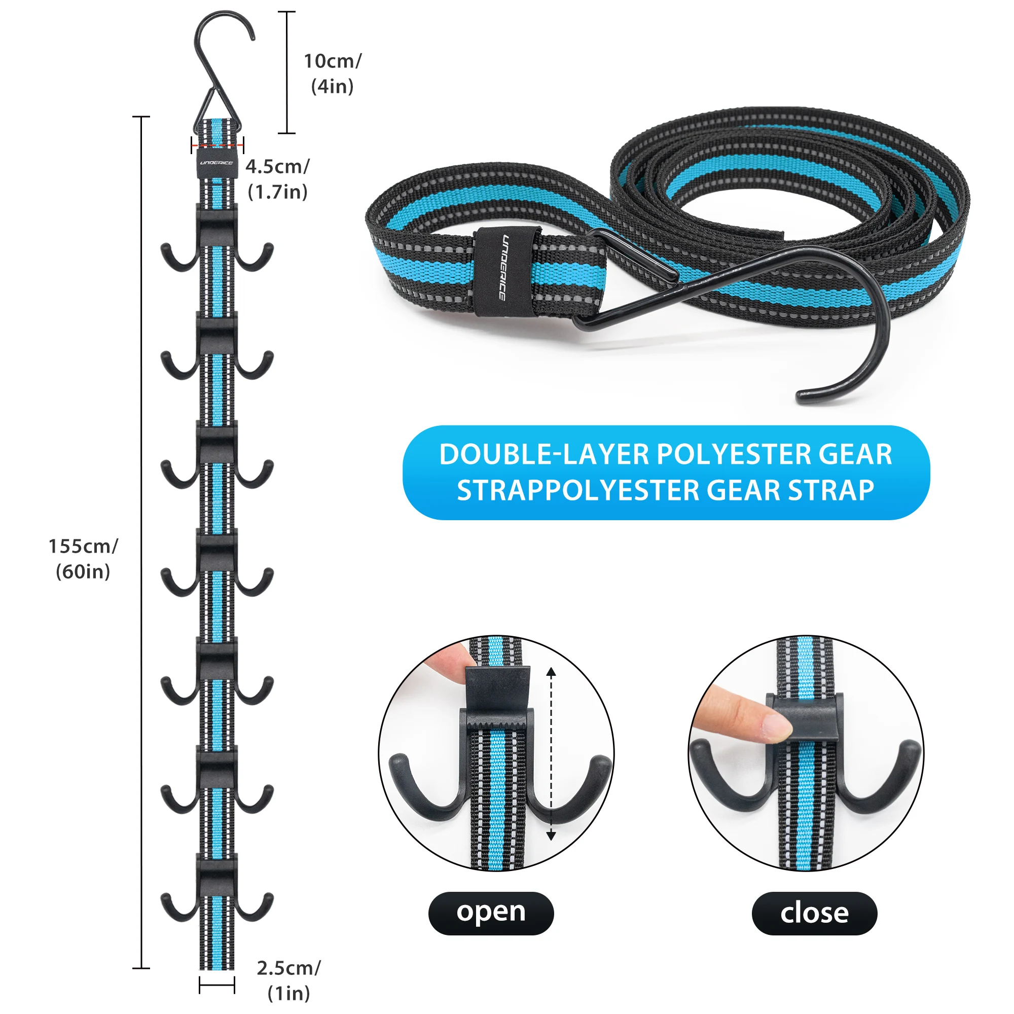 Hockey Drying Rack Adjustable Hanging Gear Drying Rack Ice Hockey Equipment 7pcs Hooks Multipurpose Ice Hockey Gifts Portable