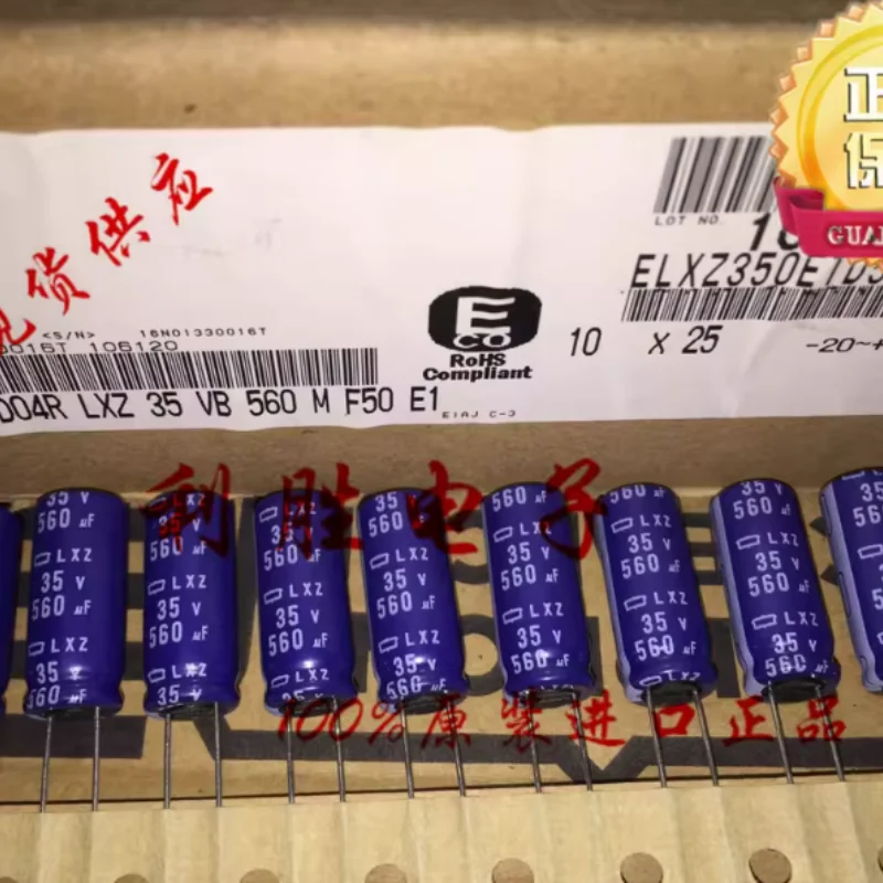 

Оригинальный алюминиевый электролитический конденсатор Nippon Chemical Black Diamond 35V560UF 10X25 LXZ, высокочастотный, с низким сопротивлением, 10-100 шт.