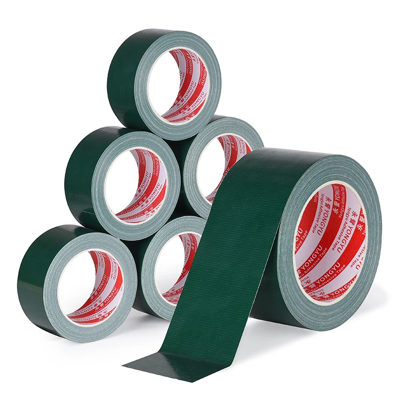 20M high viscosity cloth tape green single-sided adhesive strong windproof thickened adhesive repair wear-resistant tape