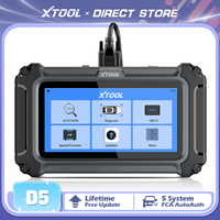 XTOOL D5 2025 New OBD2 Diagnostic Tools Lifetime Free Update FCA Autoauth ECM TCM SRS ABS EPB Automotive Scanner Built-in CAN FD