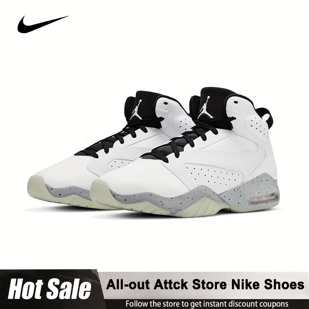 

Мужские баскетбольные кроссовки Nike Jordan на воздушной подушке AR4430-101, спортивная амортизирующая повседневная обувь со средним верхом, простые тренировочные туфли