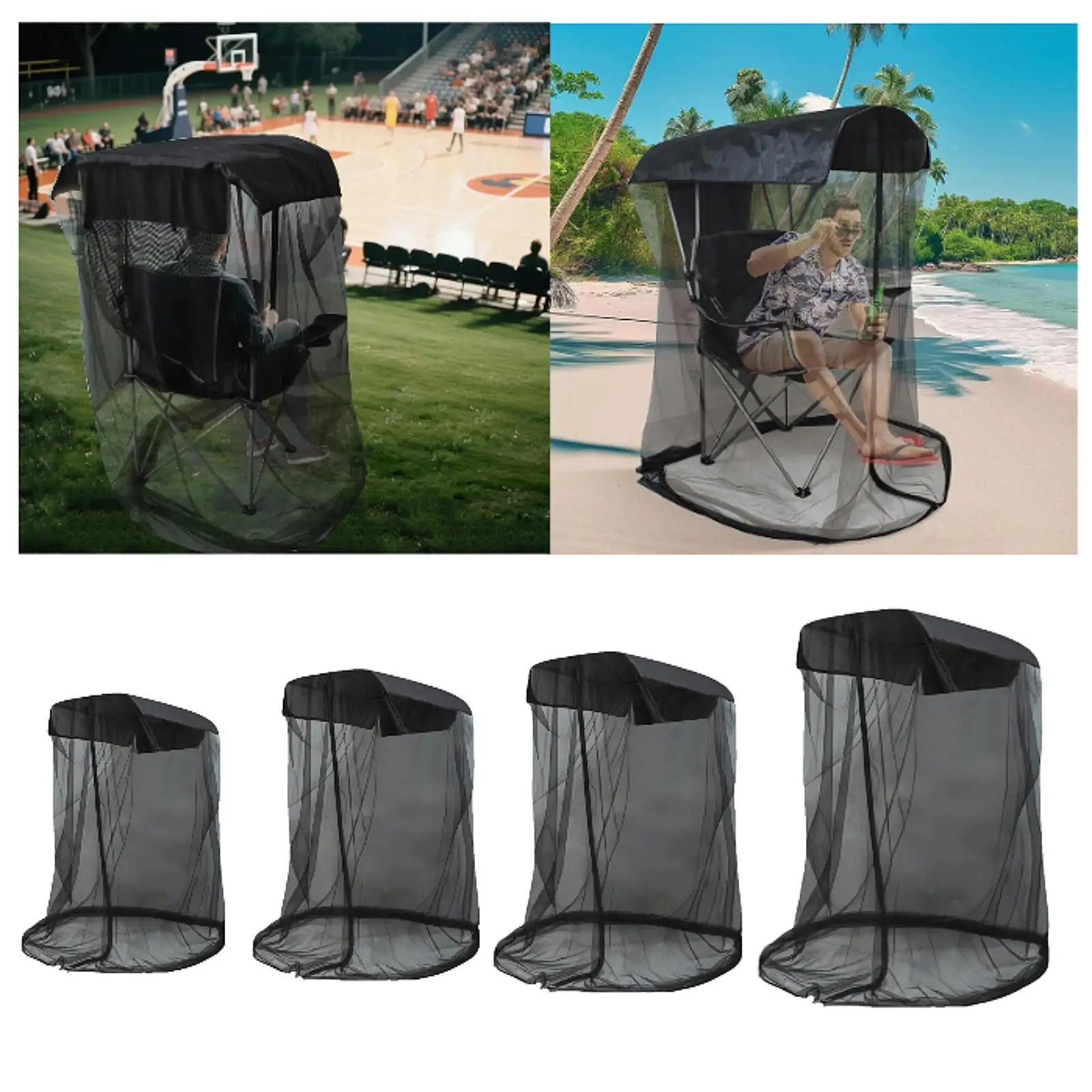 مظلة كرسي خارجي مع سحاب مدخل البعوض شبكة خيمة ناموسية للخارجية كرسي متأرجح حديقة السفر الصيد #4