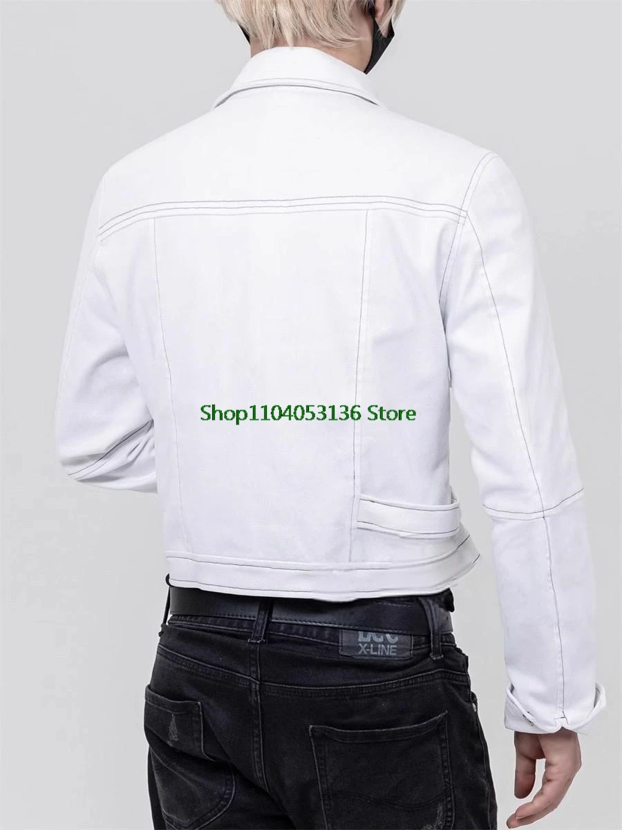 Xavier Seiya cosplay Love and Deepspace costume game Denim white jacket Cosplay Heat Resistant Anime hallowen party coat uniform