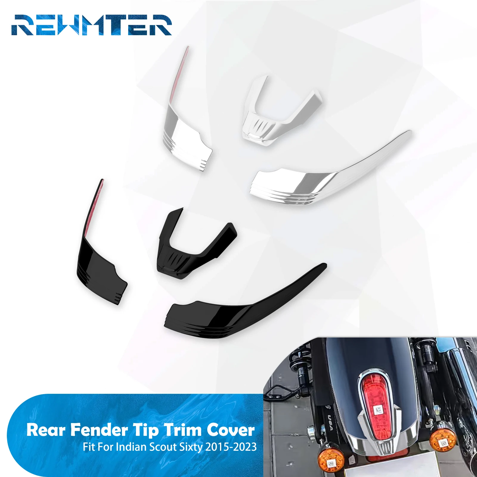 

Motorcycle Rear Fender Tip Trim Cover Splash Guard Tail End Decorative For Indian Scout Sixty 2015-2023 Mudguard Accessories