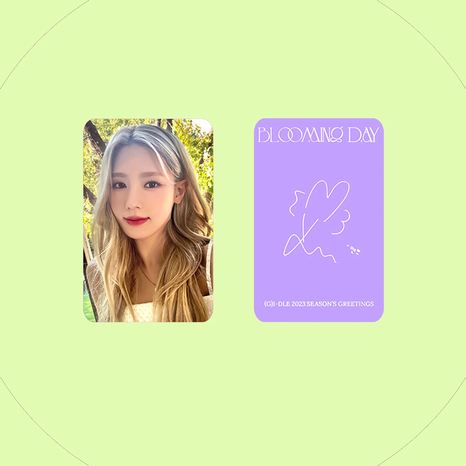 KPOP (G)I-DLE 2023 Vministériels x de la saison Blooming Day Photocards ata Yeon YuQi Calendar Paper Cards 5pcs Gidle GérCollections