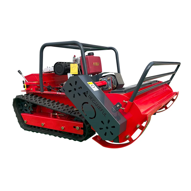 Crawler Remote Control Robot Lawn Mower with 15HP Diesel Engine 800-1200mm Cut CE EPA for Farm Slope All Terrain