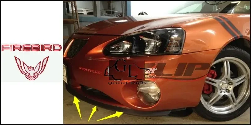 Bumper Lip Deflector Lips For Pontiac Grand Am Front Spoiler Skirt For TopGear Friends Car View Tuning / Body Kit / Strip