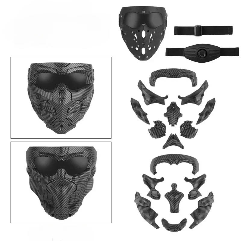 Tactical Goggles Doomsday Mask Set Full Face Paintball Accessories Shooting Protective Sport Airsoft Hunting Magnetic Adsorption